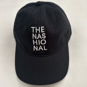 The NASHIONAL Logo Black Baseball Cap Hat One Size